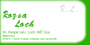 rozsa loch business card